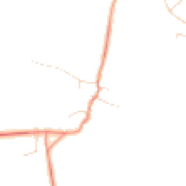 Daytime road noise heatmap for LE8 0QB