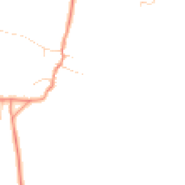 Daytime road noise heatmap for LE8 0QD