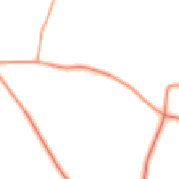 Daytime road noise heatmap for LE8 0QF