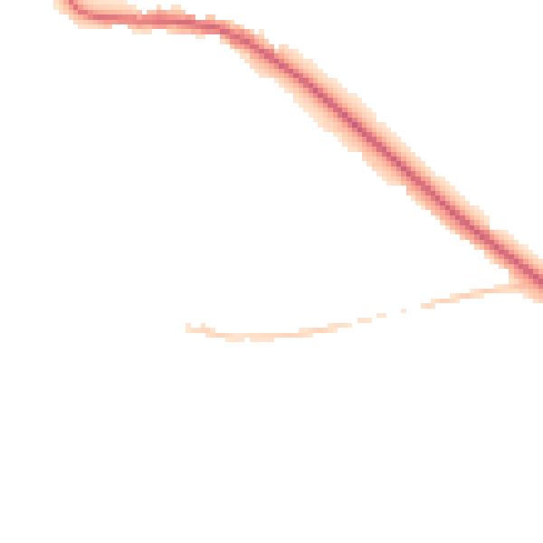 Night-time road noise heatmap for LE8 0QQ