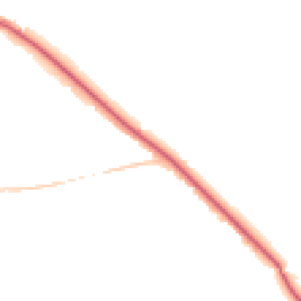 Night-time road noise heatmap for LE8 0RB