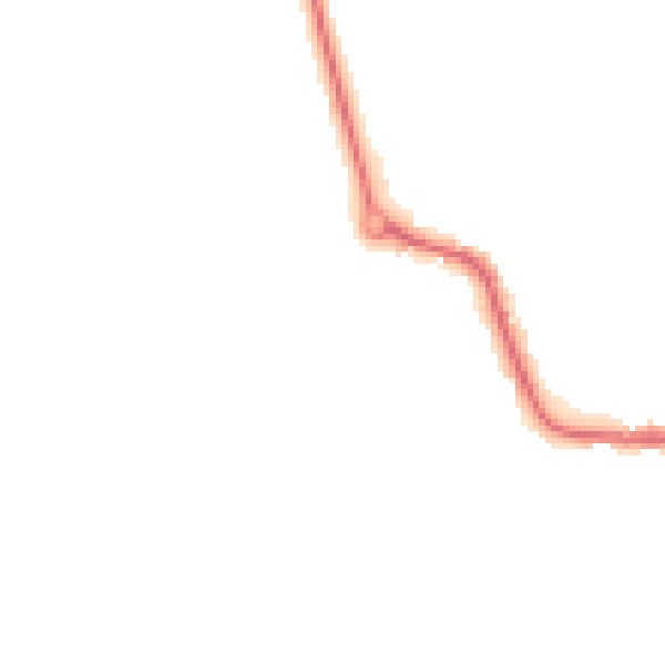 Night-time road noise heatmap for LE8 0RY