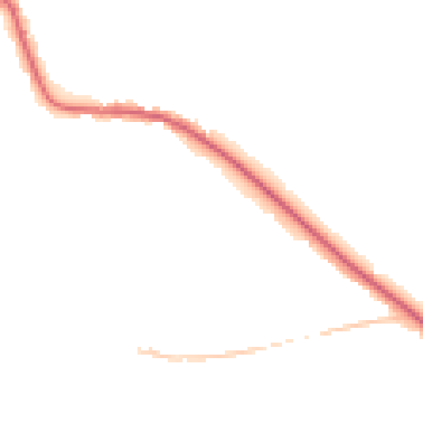 Night-time road noise heatmap for LE8 0SF