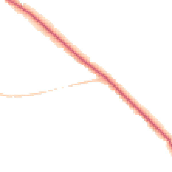 Night-time road noise heatmap for LE8 0SL