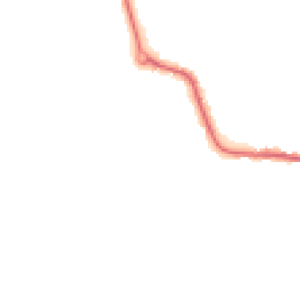 Night-time road noise heatmap for LE8 0SU