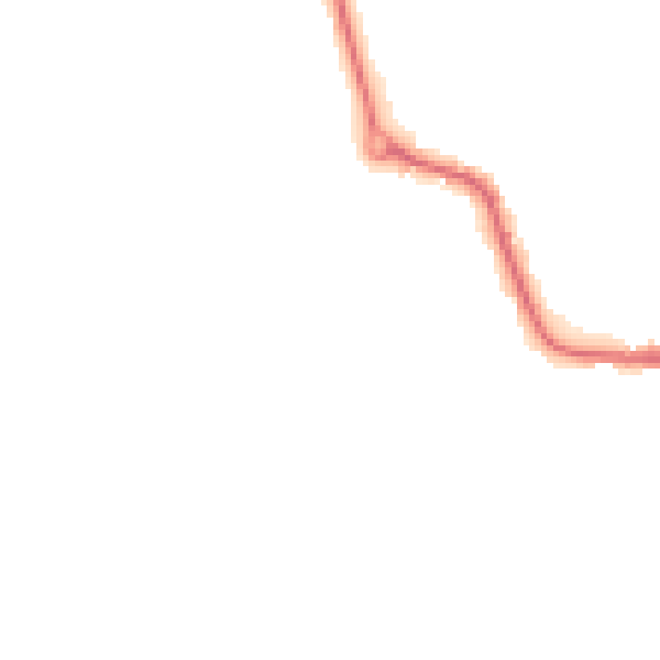 Night-time road noise heatmap for LE8 0SX