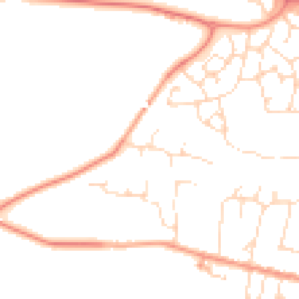 Daytime road noise heatmap for LE8 0UT