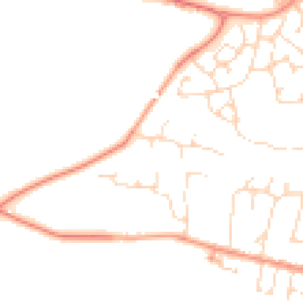 Daytime road noise heatmap for LE8 0UU