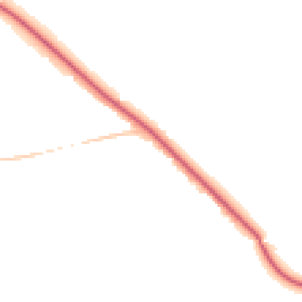 Night-time road noise heatmap for LE8 0UW