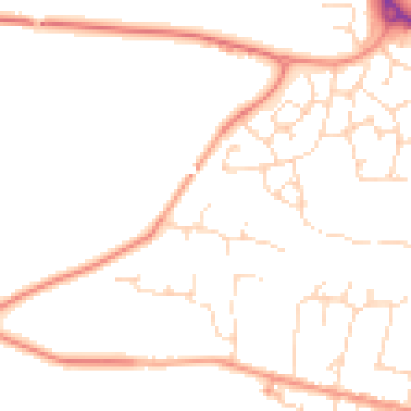 Daytime road noise heatmap for LE8 0UX