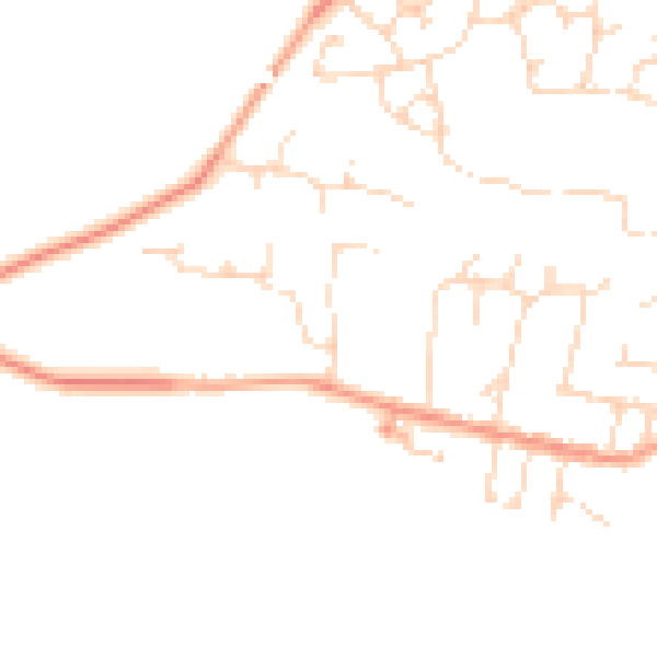 Daytime road noise heatmap for LE8 0XL