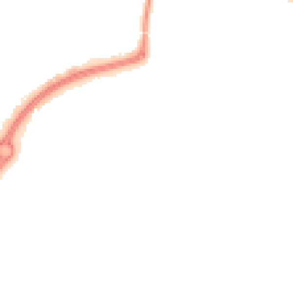 Night-time road noise heatmap for LE8 4DD