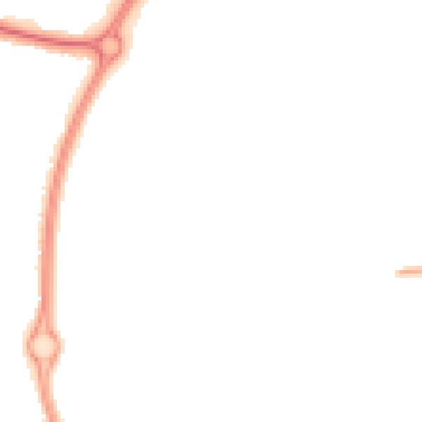 Night-time road noise heatmap for LE8 4DE