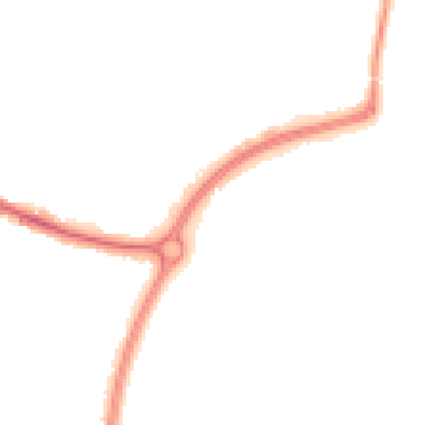Night-time road noise heatmap for LE8 4FH