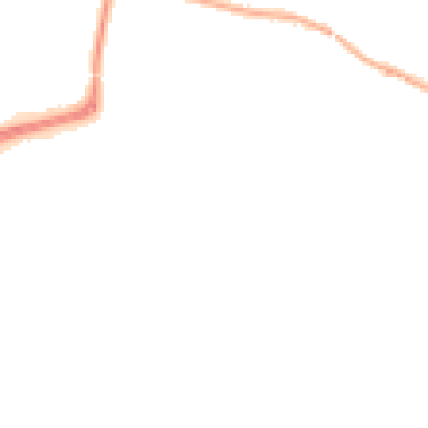 Night-time road noise heatmap for LE8 4FU