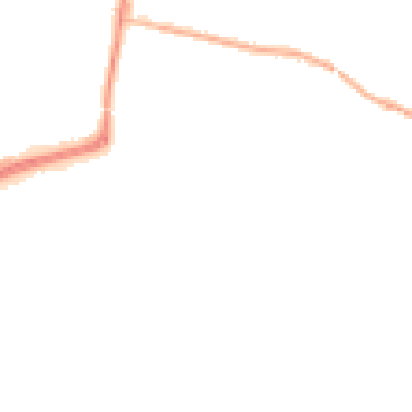 Night-time road noise heatmap for LE8 4GB