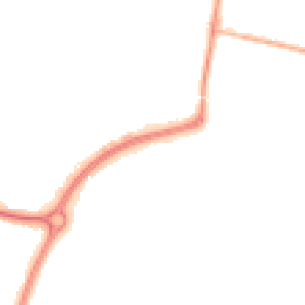 Night-time road noise heatmap for LE8 4HU