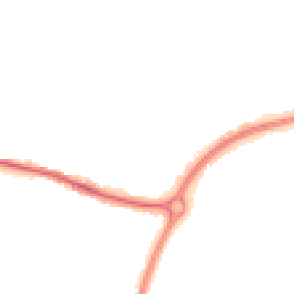 Night-time road noise heatmap for LE8 4JZ