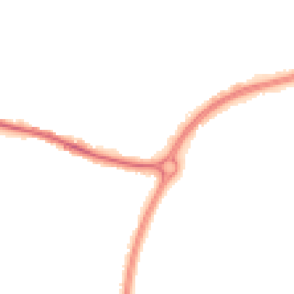 Night-time road noise heatmap for LE8 4PD