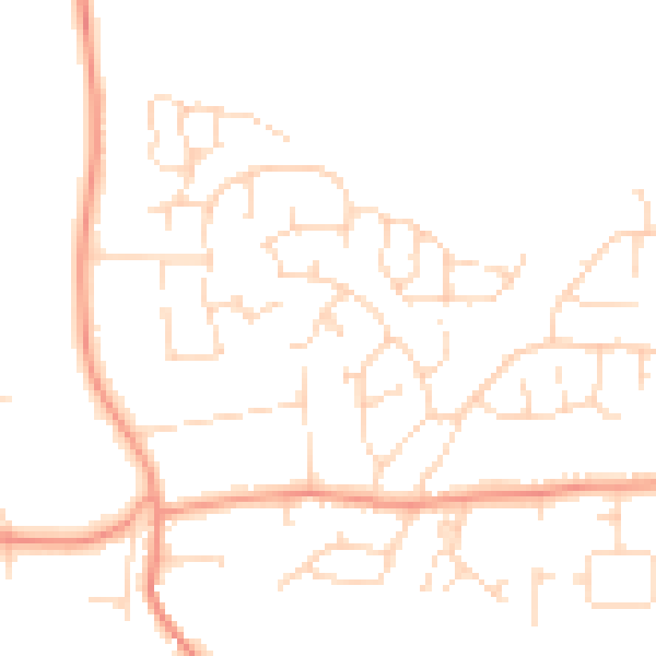 Daytime road noise heatmap for LE8 5LA