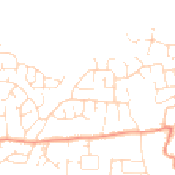 Daytime road noise heatmap for LE8 5PQ