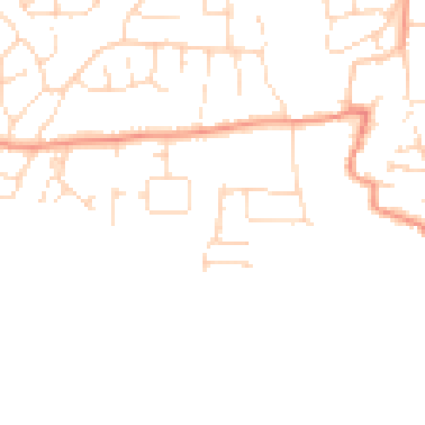 Daytime road noise heatmap for LE8 5PX