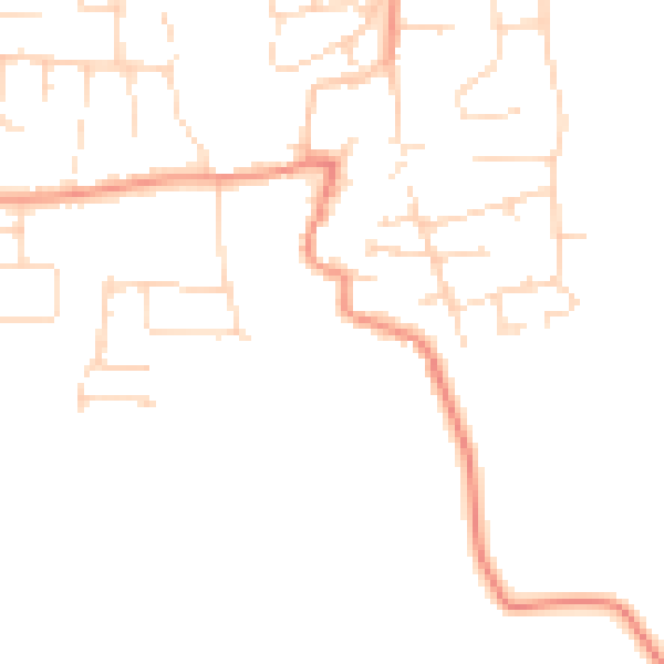 Daytime road noise heatmap for LE8 5QA