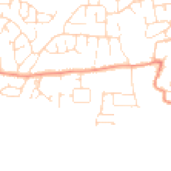 Daytime road noise heatmap for LE8 5QG
