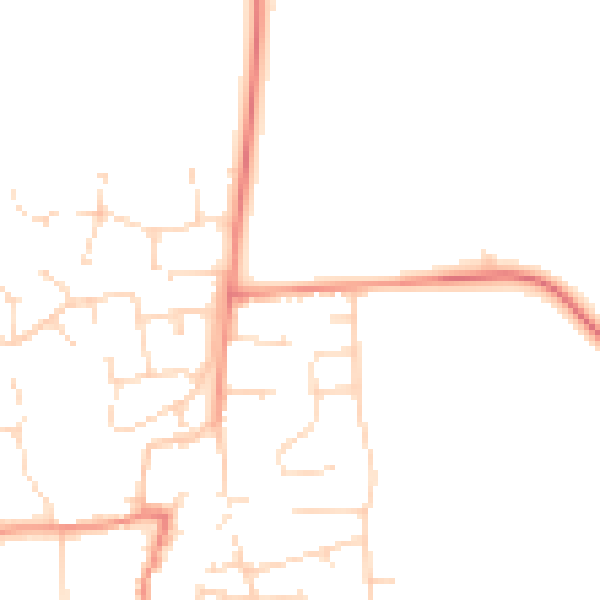 Daytime road noise heatmap for LE8 5QP