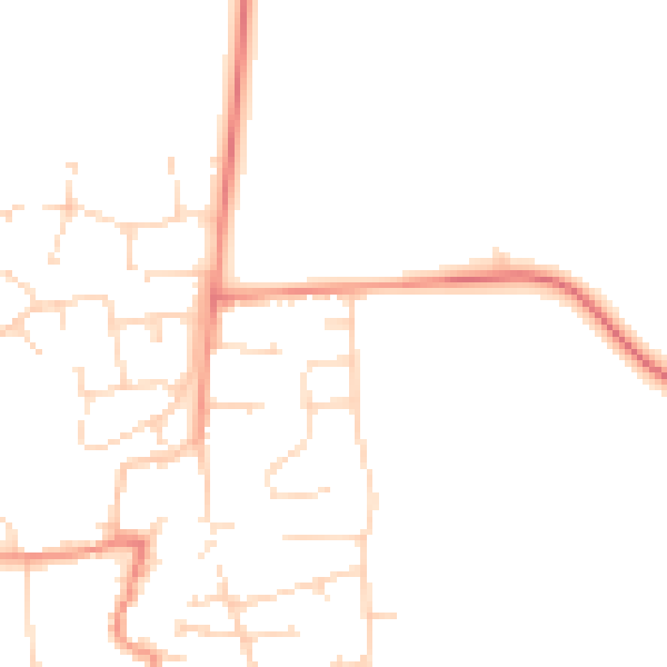 Daytime road noise heatmap for LE8 5RR