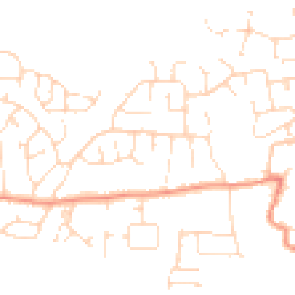 Daytime road noise heatmap for LE8 5SD