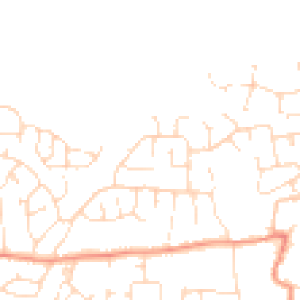 Daytime road noise heatmap for LE8 5TG