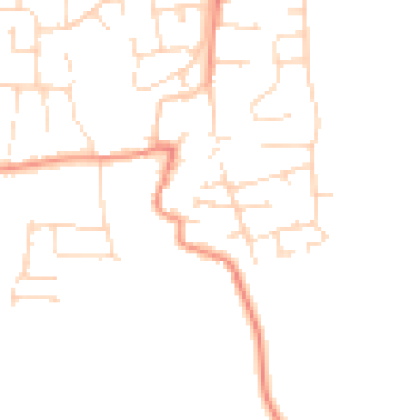 Daytime road noise heatmap for LE8 5TT