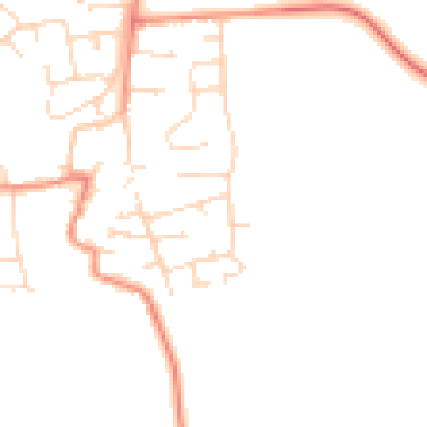 Daytime road noise heatmap for LE8 5TX