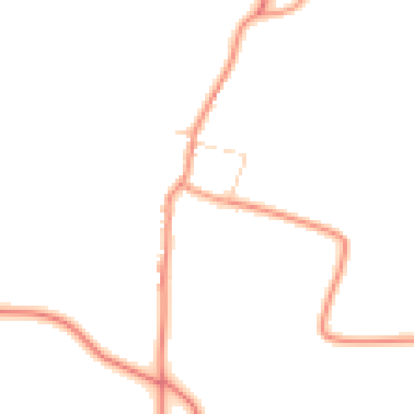 Daytime road noise heatmap for LE8 5UN