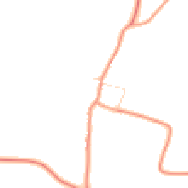 Daytime road noise heatmap for LE8 5UQ