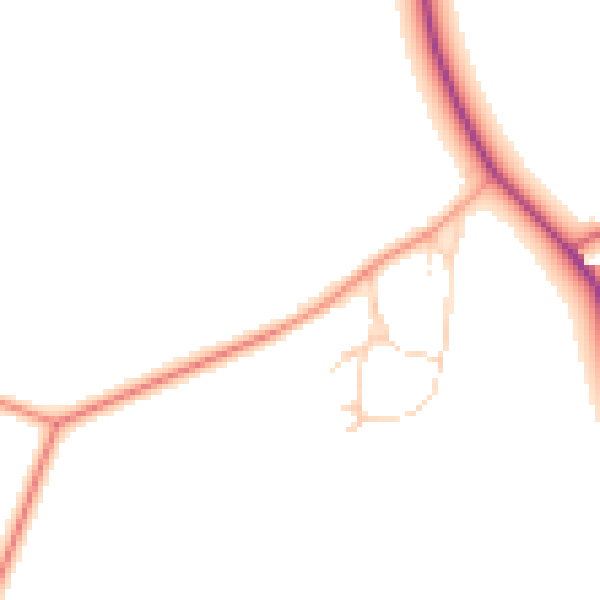 Daytime road noise heatmap for LE8 5UT