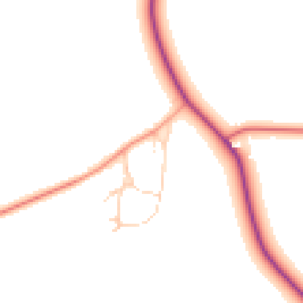 Daytime road noise heatmap for LE8 5UX