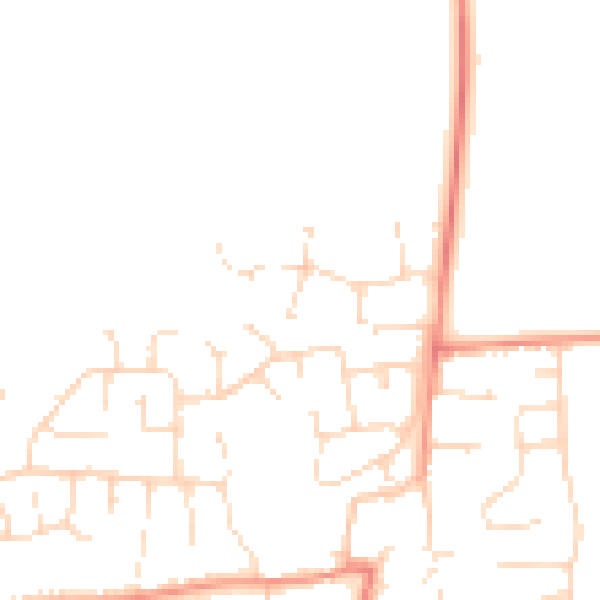 Daytime road noise heatmap for LE8 5UY