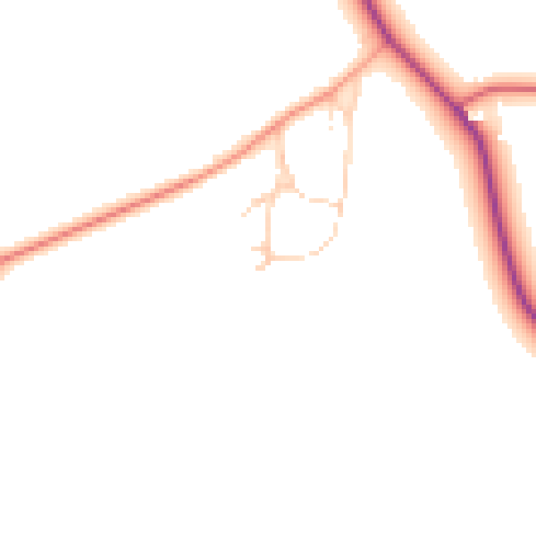 Daytime road noise heatmap for LE8 5WH