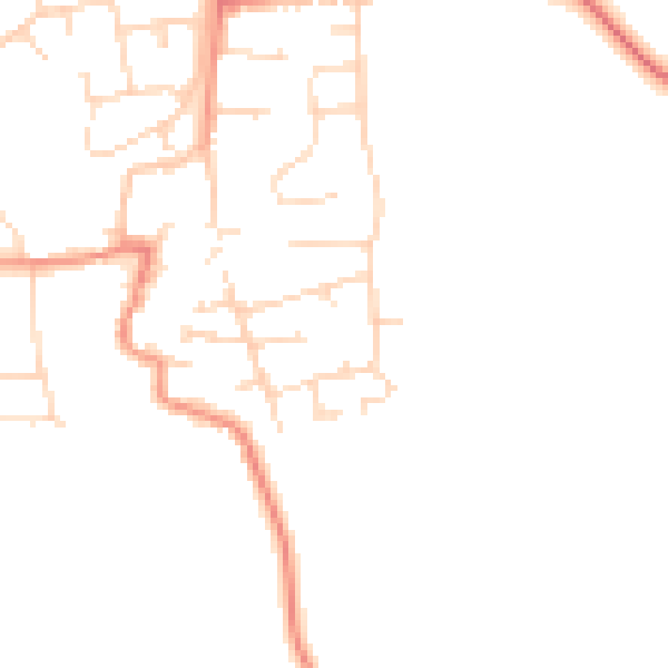 Daytime road noise heatmap for LE8 5WX