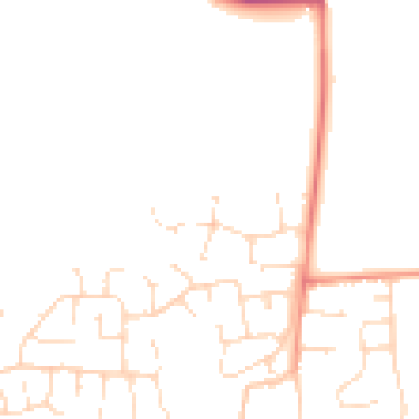 Daytime road noise heatmap for LE8 5XD