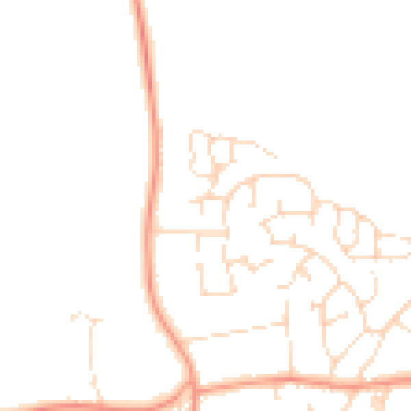 Daytime road noise heatmap for LE8 5XJ