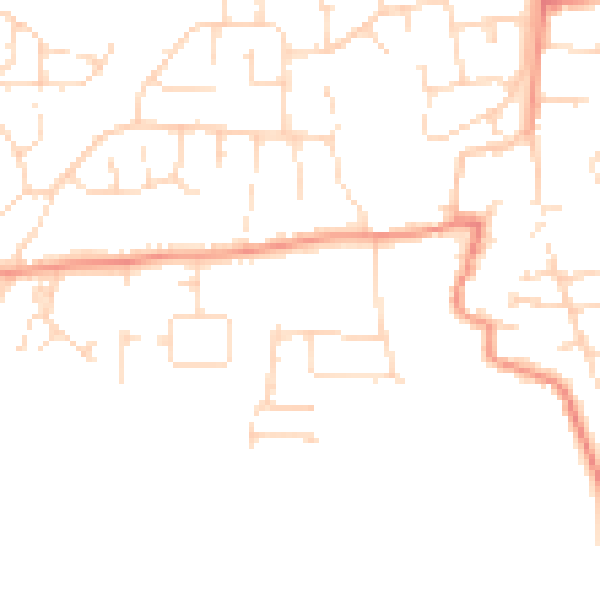 Daytime road noise heatmap for LE8 5XQ