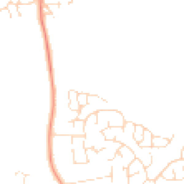 Daytime road noise heatmap for LE8 5XS
