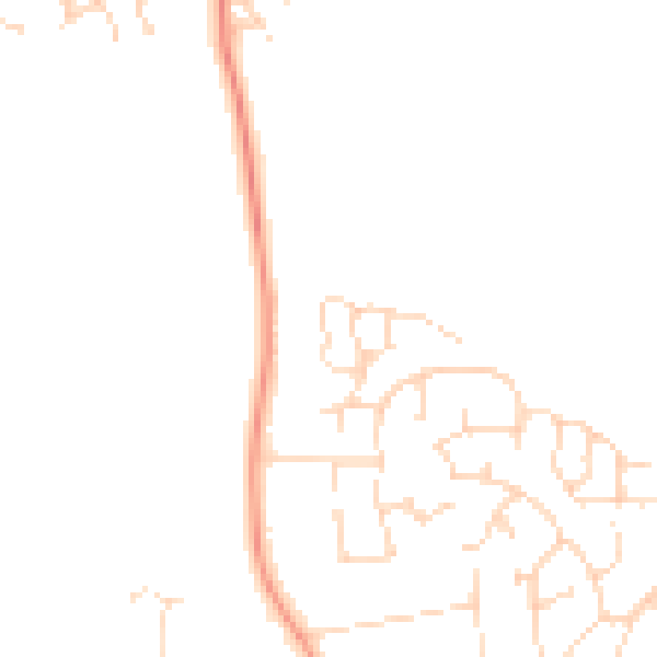Daytime road noise heatmap for LE8 5XT