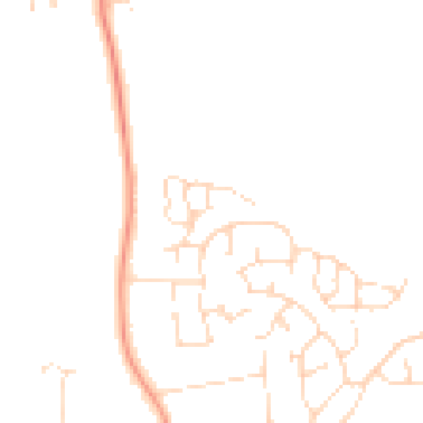 Daytime road noise heatmap for LE8 5XU