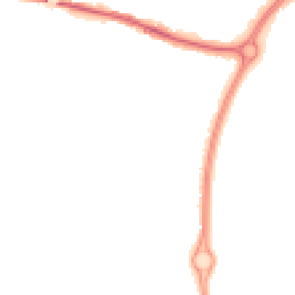 Night-time road noise heatmap for LE8 6LL