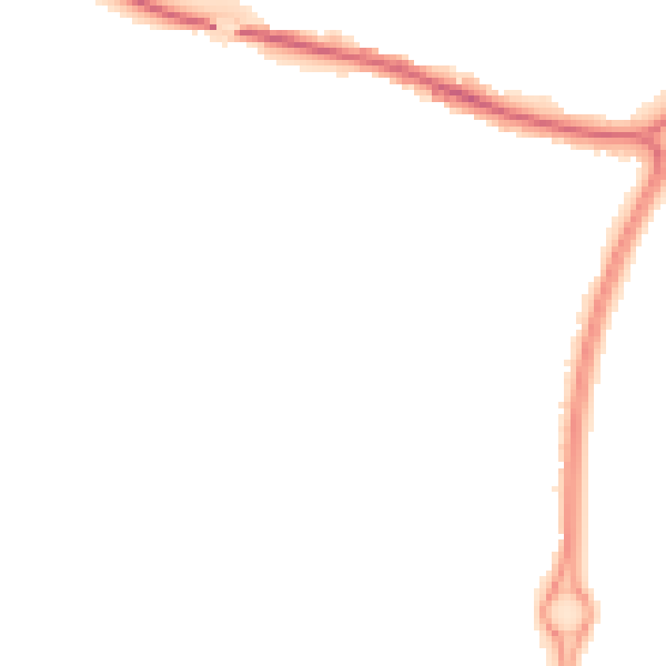 Night-time road noise heatmap for LE8 6LP