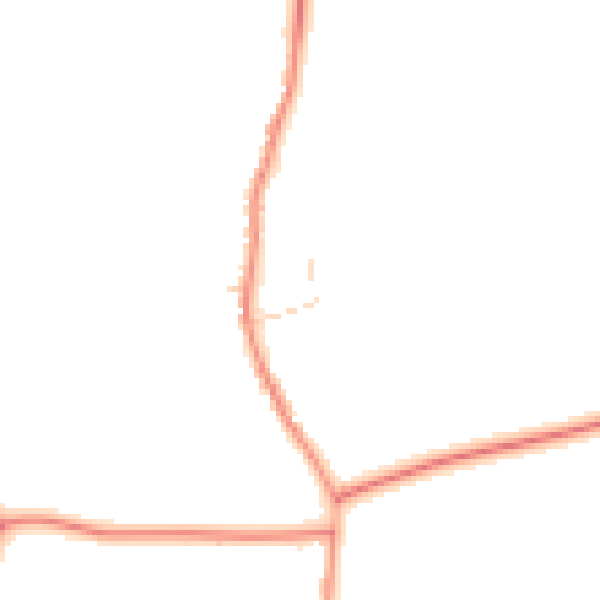 Daytime road noise heatmap for LE8 6UD